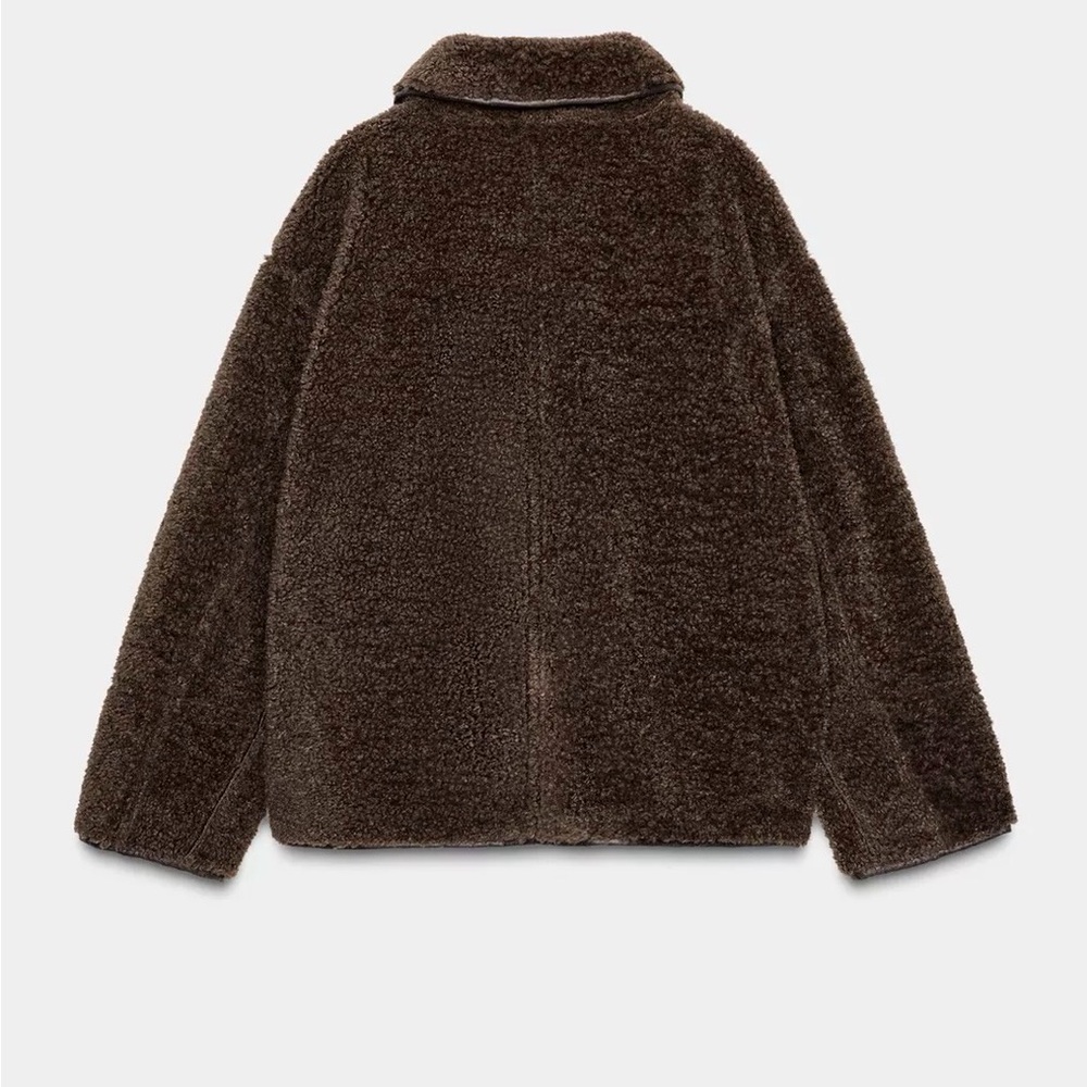 Zara Reversible Double Faced Sherpa Jacket - Picture 10 of 13